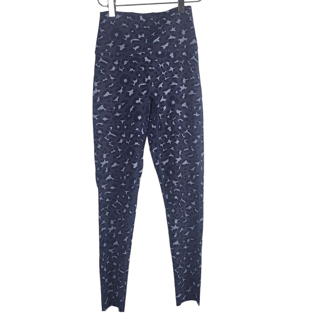 Offline By Aerie Leggings S Womens Blue Animal Print Pull On Skinny Leg Mid Rise